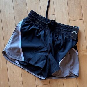 Abercrombie Black and Tan Athletic Shorts
